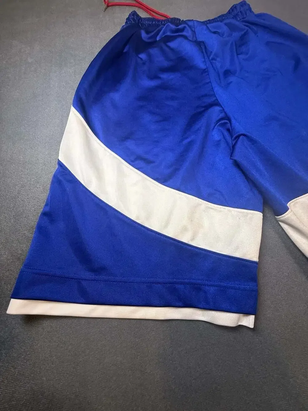 Nike Air Jordan Satin Diamond Basketball Shorts Blue White Red Size S